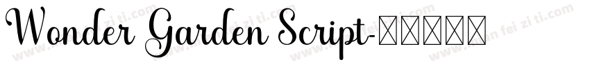 Wonder Garden Script字体转换